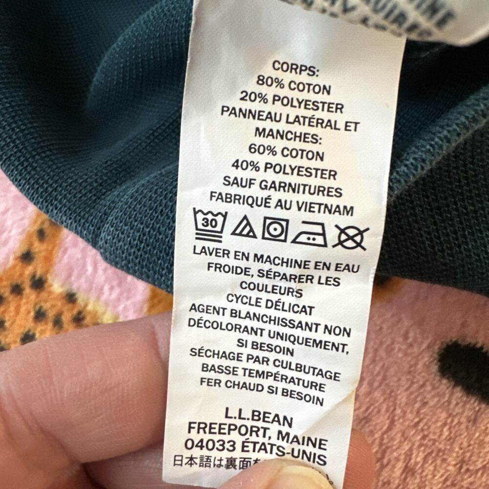 L.L. Bean Diamond Quilted 1/4 Zip Teal Women's Sweatshirt with Pockets XS - Picture 15 of 16